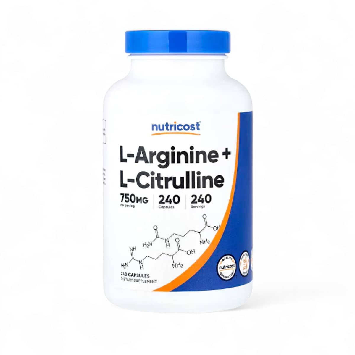 Nutricost, L-Arginine + L-Citrulline, 240 Capsules 1