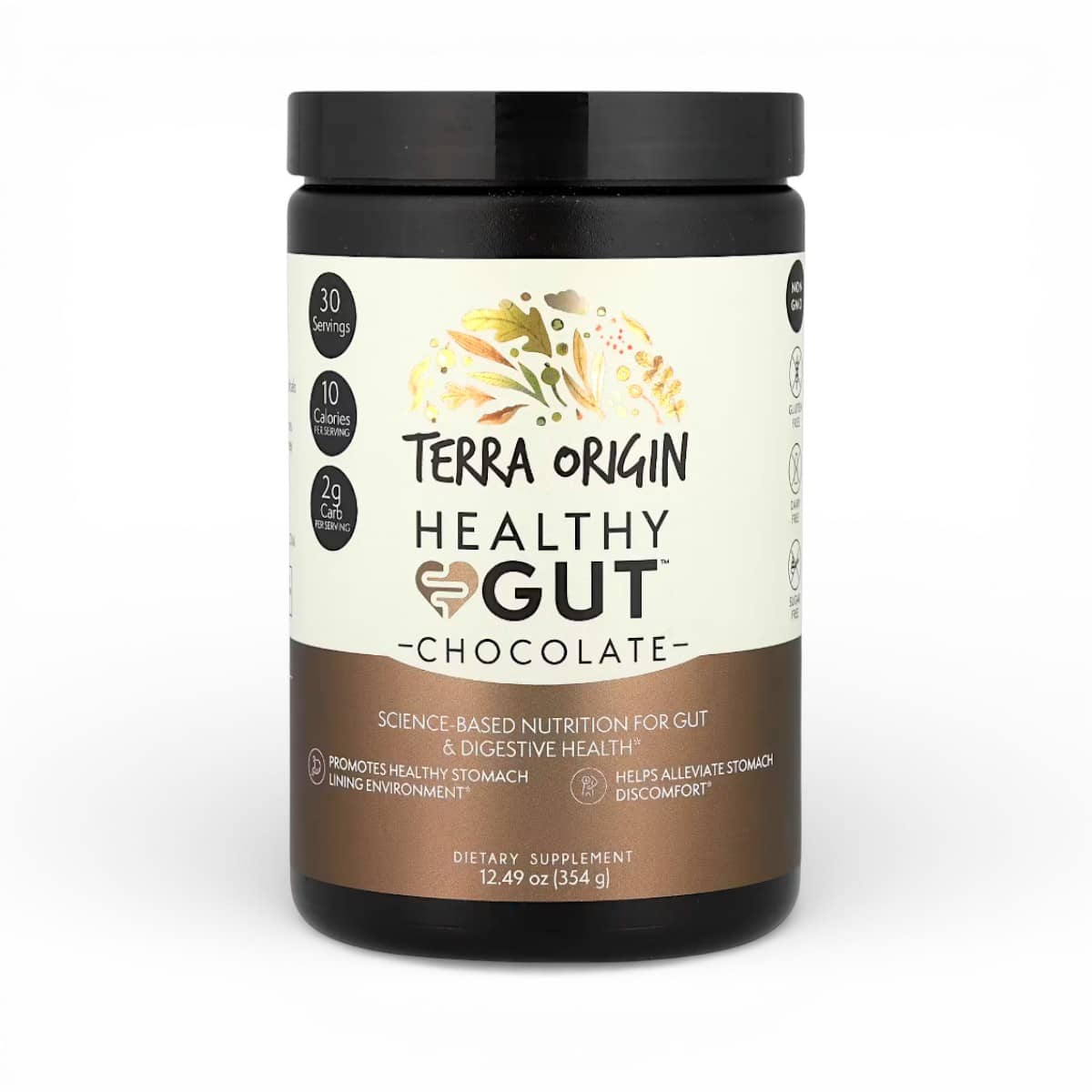 Terra Origin, Healthy Gut™, Chocolate, 12.49 oz (354 g) 1