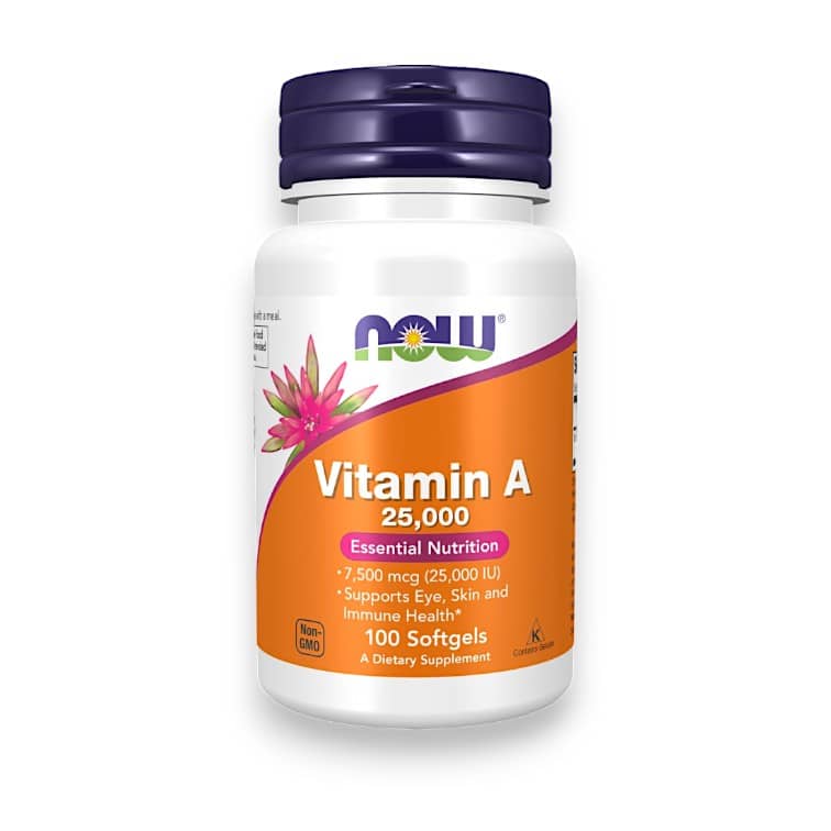 NOW Foods, Vitamin A, 7,500 mcg (25,000 IU), 100 Softgels 1