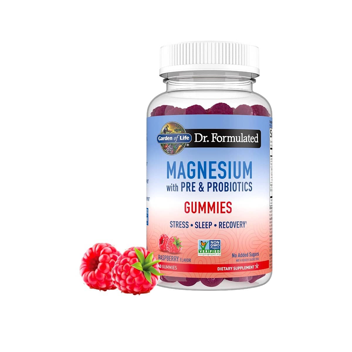 Garden of Life, Magnesium with Pre & Probiotics Gummies, Raspberry, 60 Gummies 1
