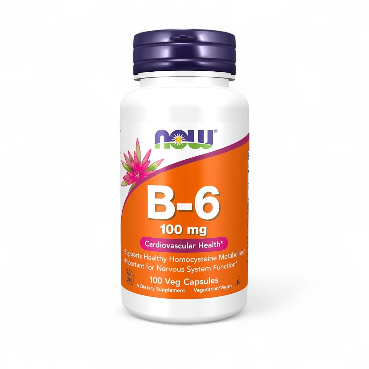 NOW Foods, B-6, 100 mg, 100 Veg Capsules 1