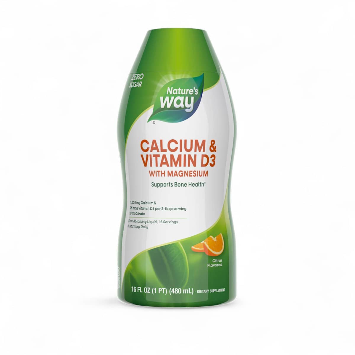 Nature's Way, Calcium & Vitamin D3 with Magnesium, Citrus, 16 fl oz (480 ml) 1
