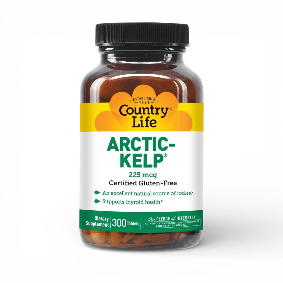Country Life, Arctic-Kelp, 225 mcg, 300 Tablets By Country Life 1