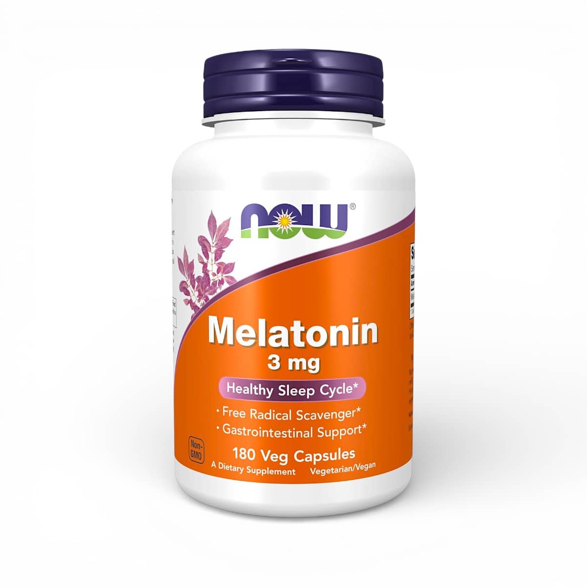 NOW Foods, Melatonin, 3 mg, 180 Veg Capsules 1