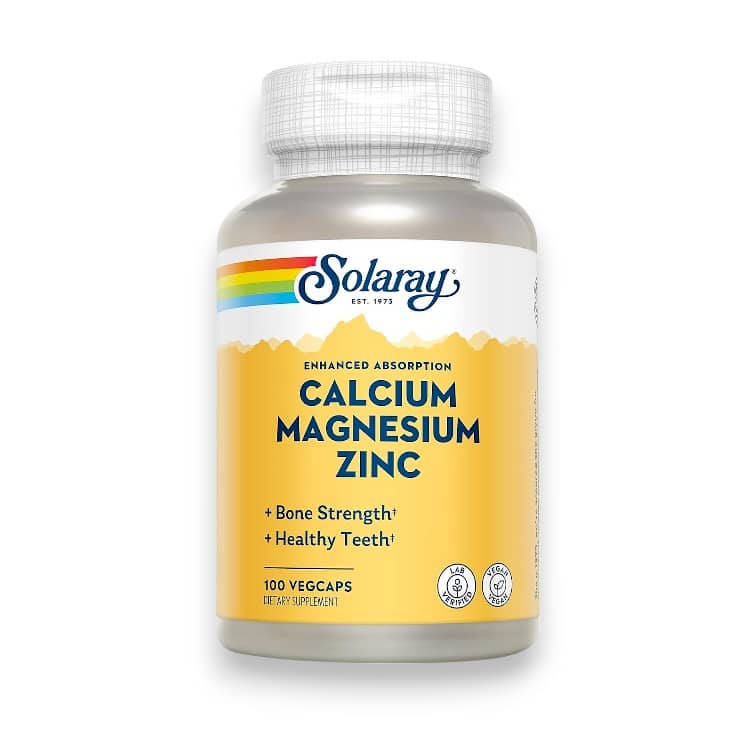 Solaray, Calcium Magnesium Zinc, 100 VegCaps 1