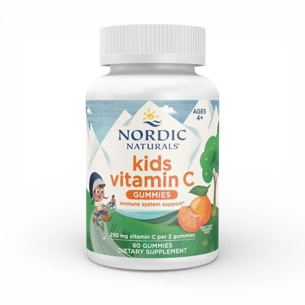 Nordic Naturals, Kids Vitamin C Gummies, Ages 4+, Tangy Tangerine, 60 Gummies (125 mg per Gummy) 1