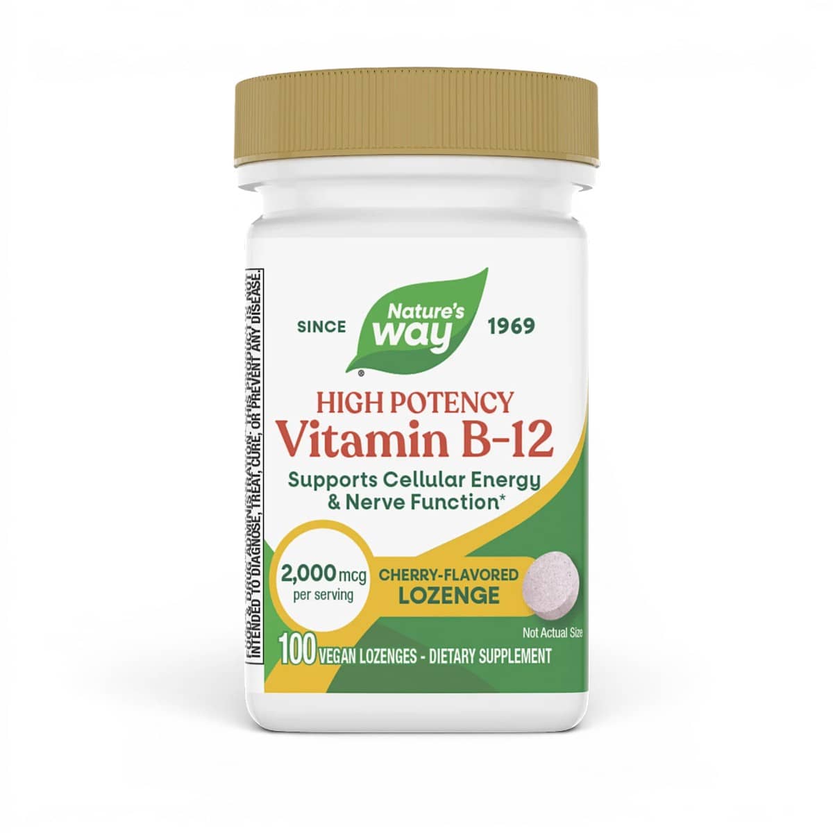 Nature's Way, Vitamin B12 Lozenges, Cherry, 2,000 mcg, 100 Vegan Lozenges 1