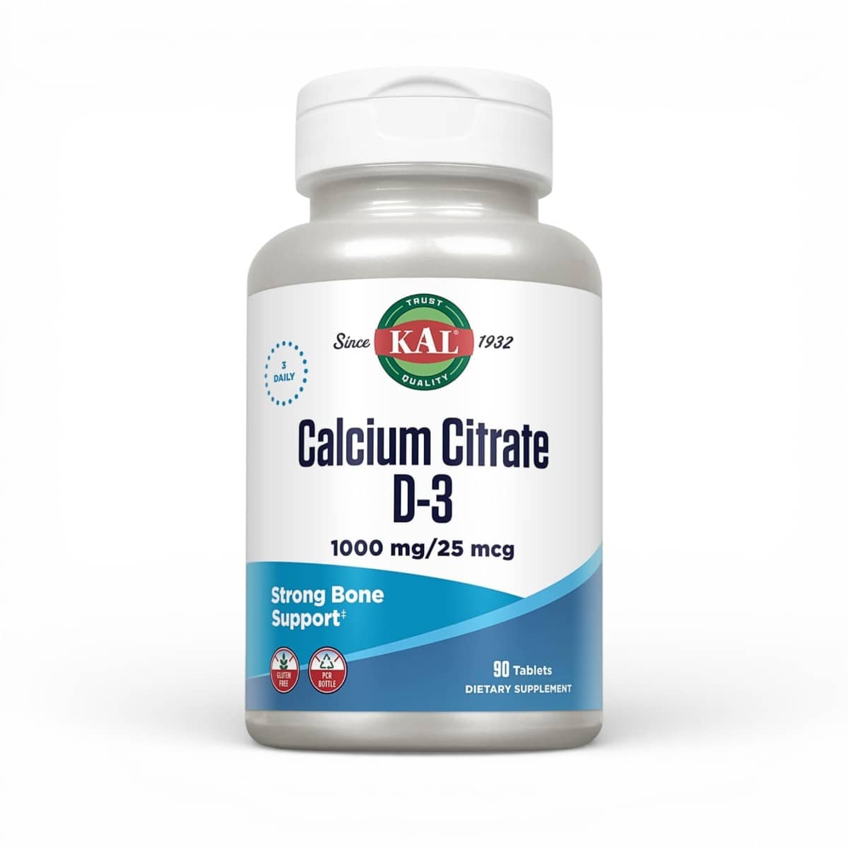 KAL, Calcium Citrate D-3, 90 Tablets 1
