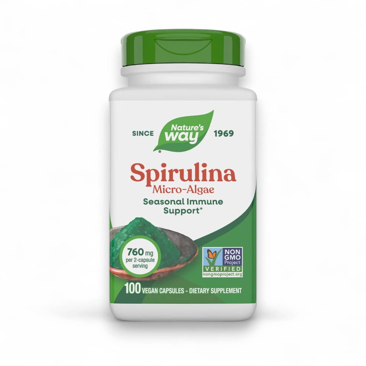Nature's Way, Spirulina Micro-Algae, 100 Vegan Capsules 1