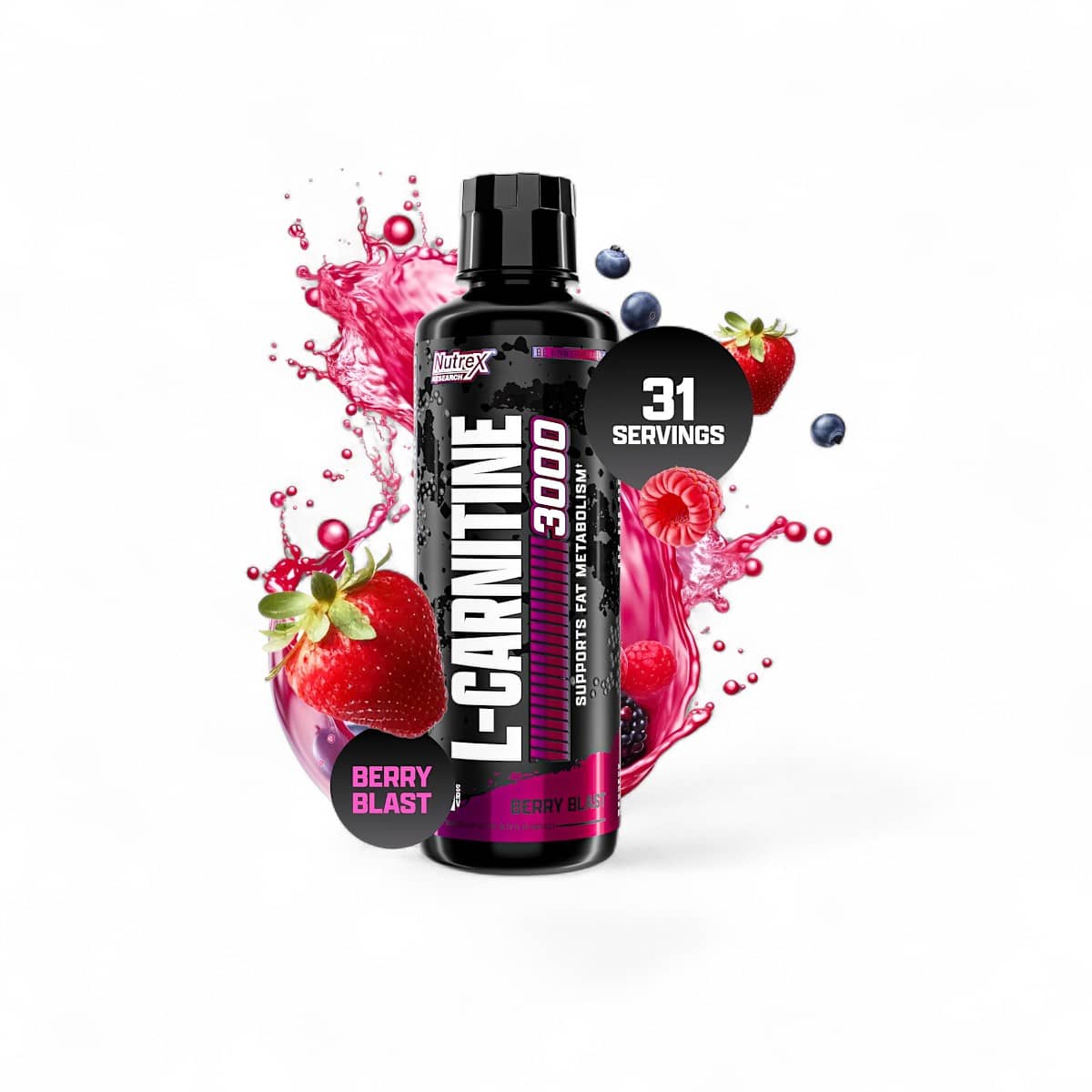 Nutrex Research, L-Carnitine 3000, Berry blast, 465 ml 1