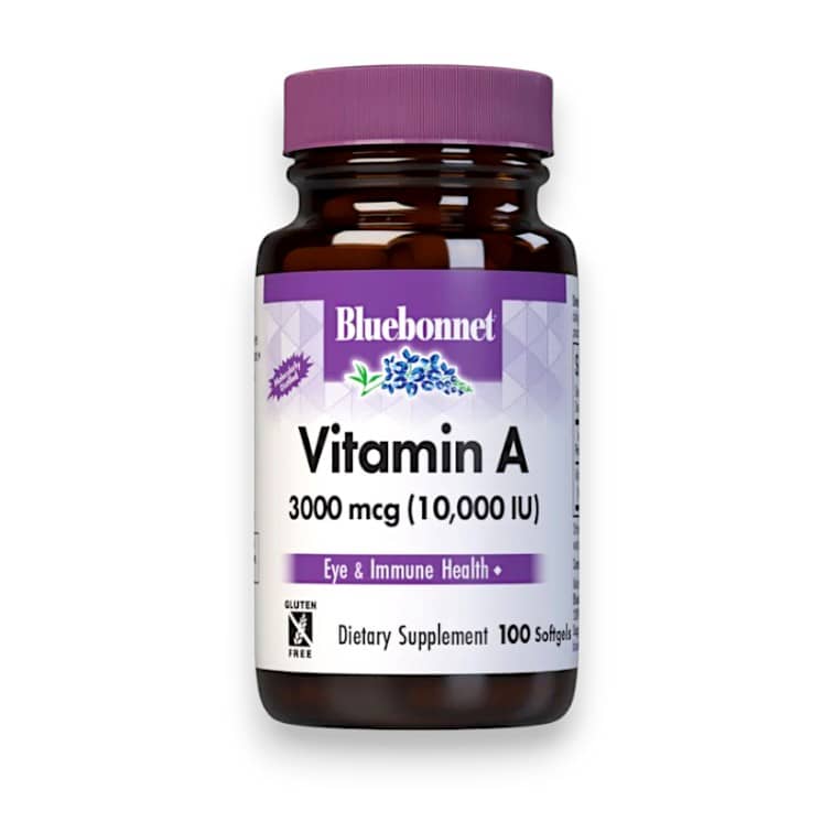 Bluebonnet Nutrition, Vitamin A, 3,000 mcg (10,000 IU), 100 Softgels 1