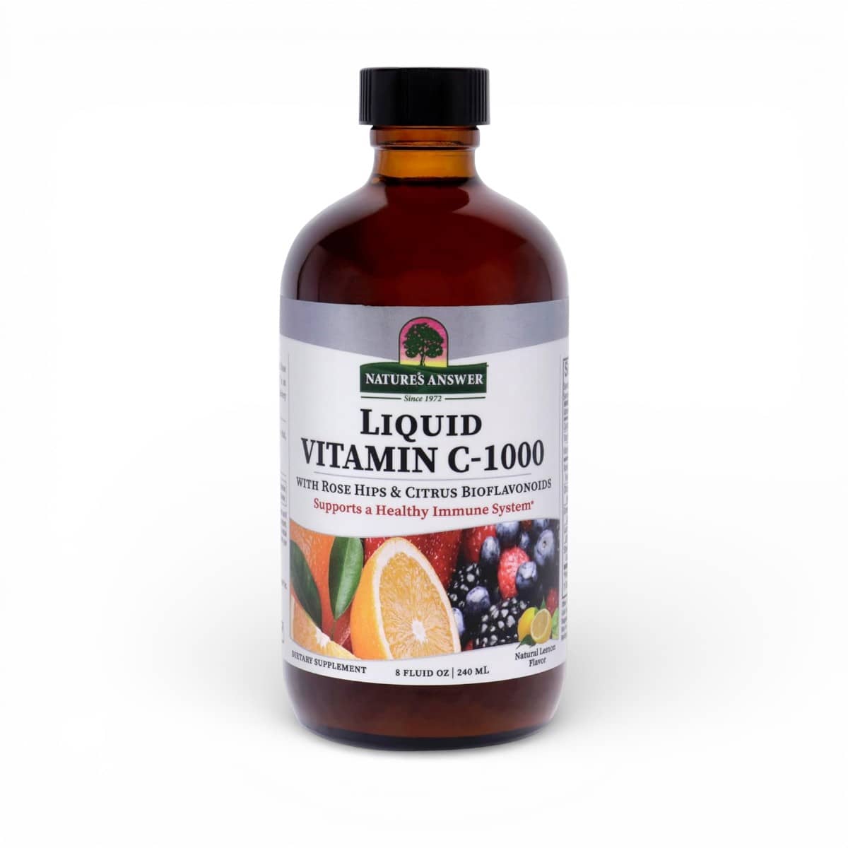Nature's Answer, Liquid Vitamin C-1000 with Rose Hips & Citrus Bioflavonoids, Natural Lemon, 8 fl oz (240 ml) 1