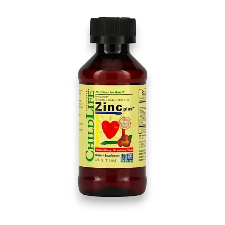 ChildLife Essentials, Essentials, Zinc Plus, Natural Mango Strawberry , 4 fl oz (118 ml) 1