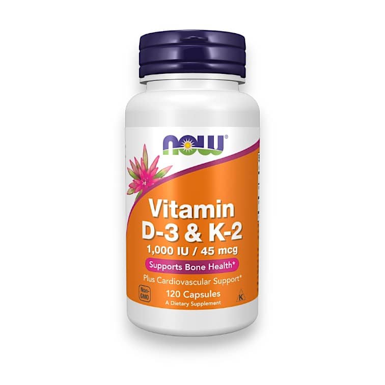 NOW Foods, Vitamin D-3 & K-2, 120 Veg Capsules 1