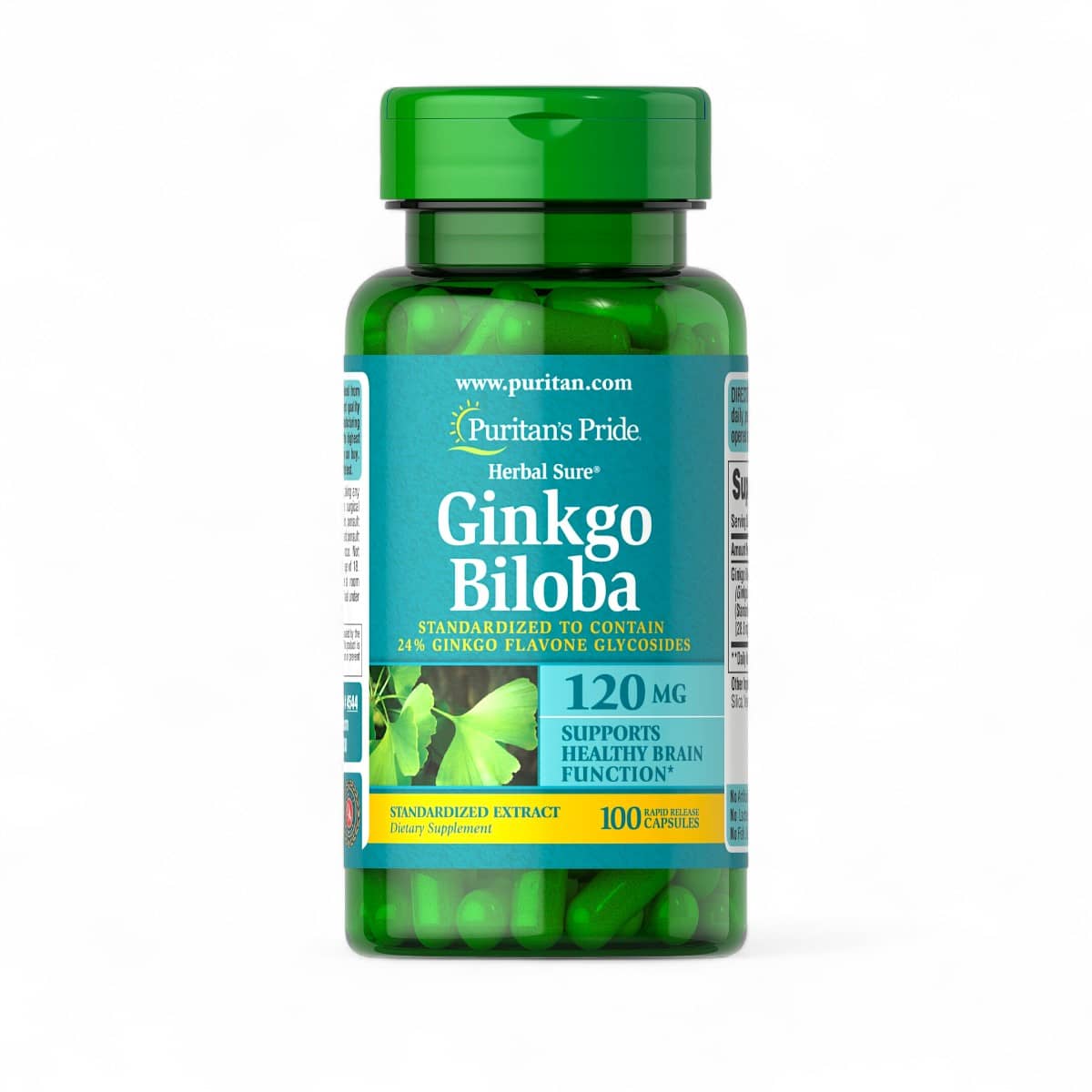 Puritan's Pride, Ginkgo Biloba, 120 mg, 100 Capsules 1
