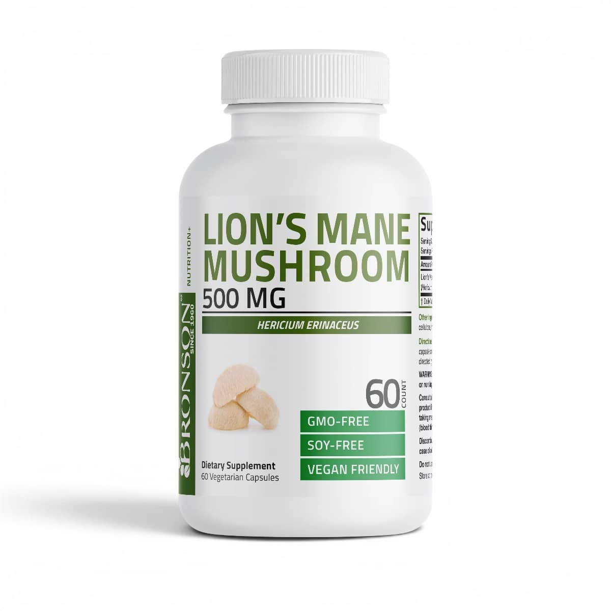 Bronson, Lion's Mane Mushroom, 500mg, 60 Capsules 1