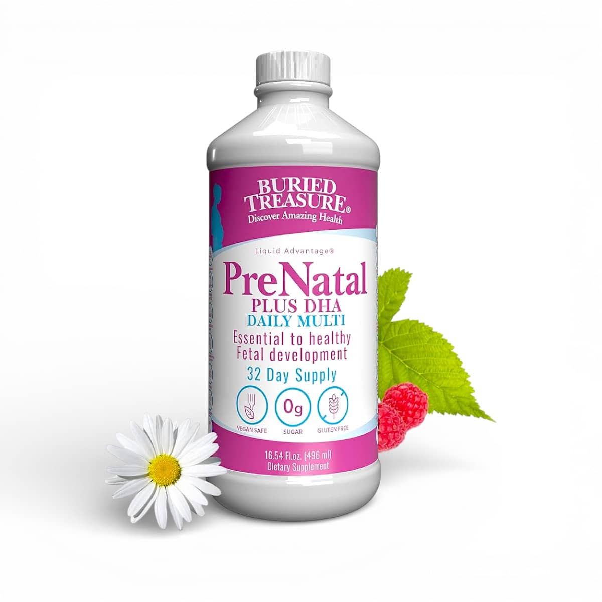 Buried Treasure, PreNatal Plus DHA Daily Multi Liquid Advantage, 496 ml 1