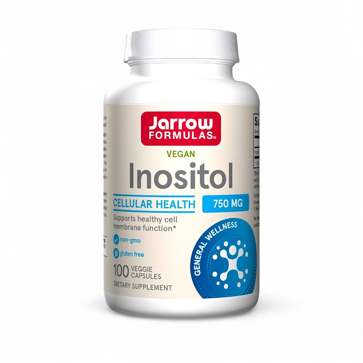Jarrow Formulas, Vegan Inositol, 750 mg, 100 Veggie Capsules 1