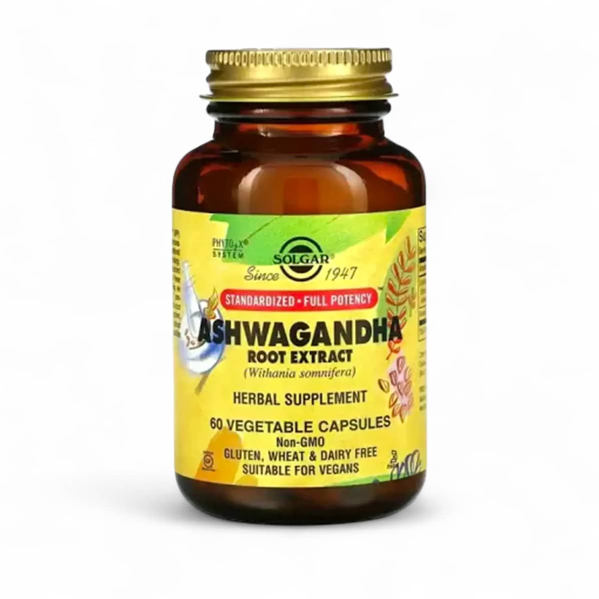 Solgar, Ashwagandha Root Extract, 60 Vegetable Capsules 1