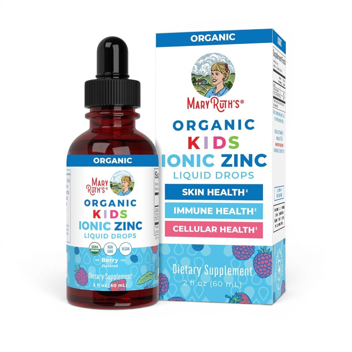 MaryRuth's, Organic Kids Ionic Zinc Liquid Drops, 4+ Years, Berry, 2 fl oz (60 ml) 1