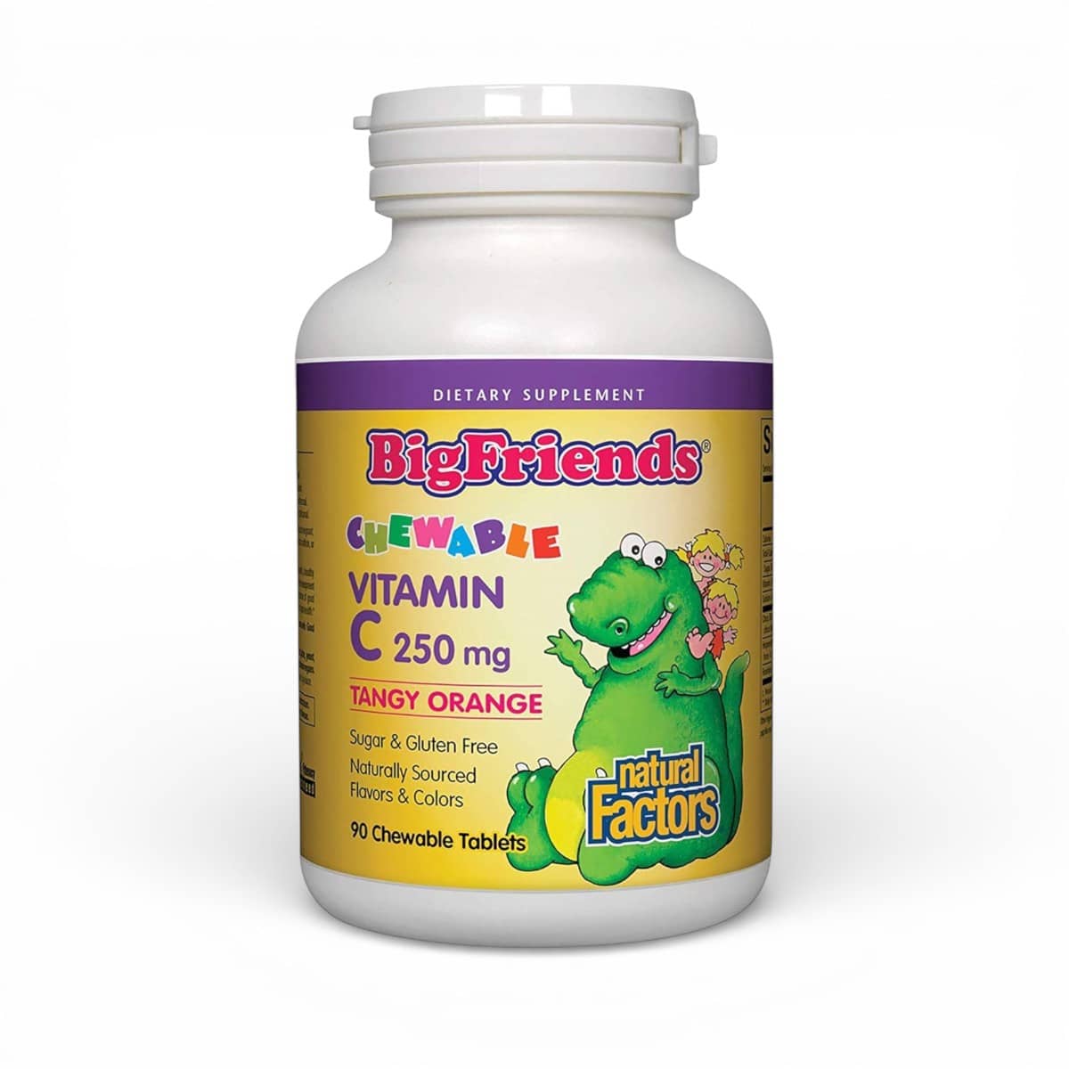 Natural Factors, Big Friends, Chewable Vitamin C, Tangy Orange, 250 mg, 90 Chewable Tablets 1