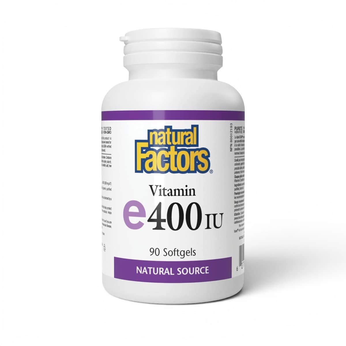 Natural Factors, Vitamin, E-400, 90 Softgels 1