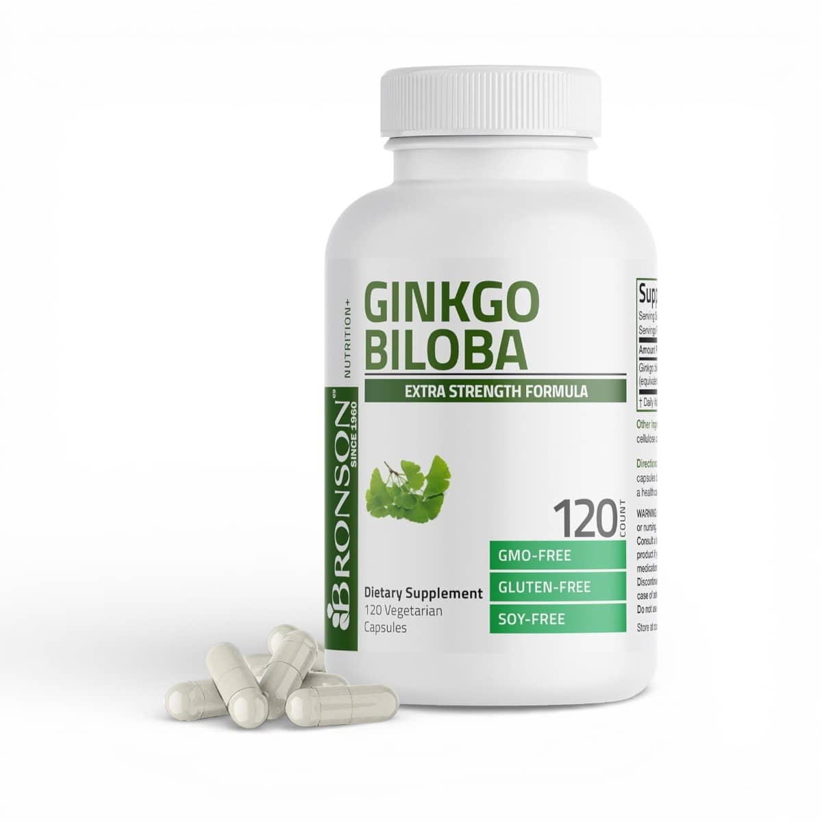 Bronson,Gingko Biloba Extra Strength formula,120 Veg Caps 1