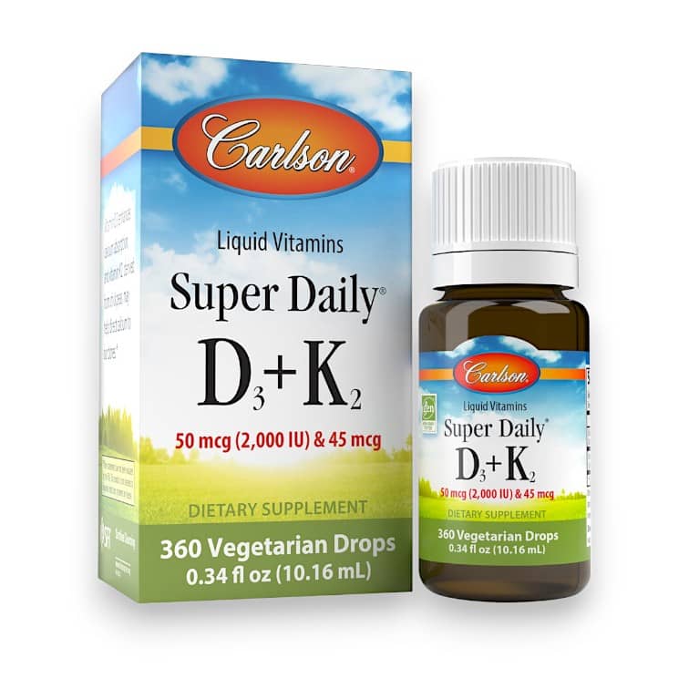 Carlson, Super Daily® D3 + K2, 0.34 fl oz (10.16 ml) 1