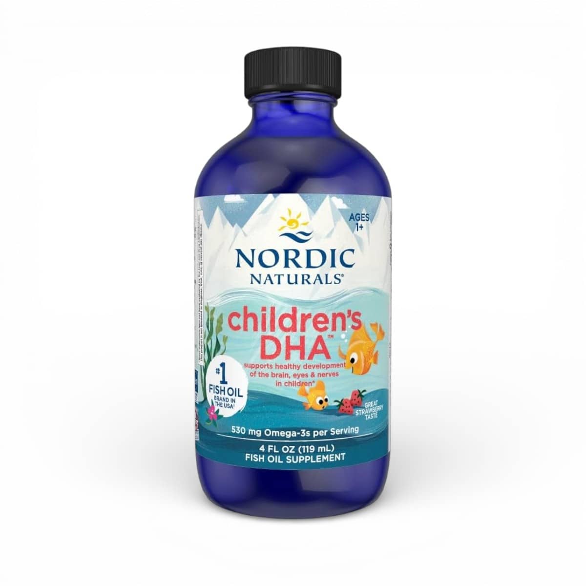 Nordic Naturals, Children's DHA™, Ages 1+, Strawberry, 4 fl oz (119 ml) 1