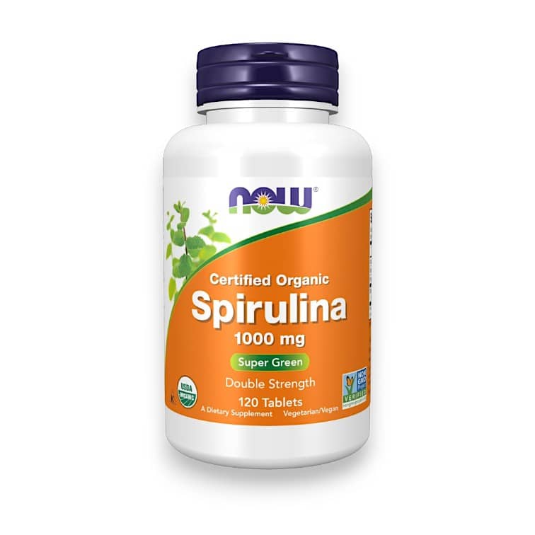 NOW Foods, Certified Organic Spirulina, Double Strength, 1,000 mg, 120 Tablets 1