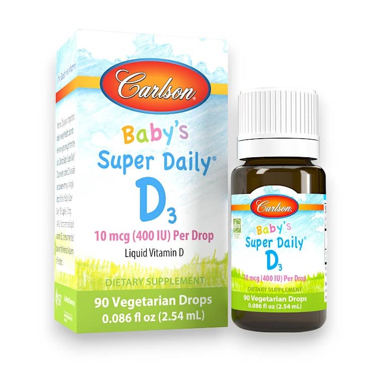 Carlson, Baby's Super Daily® D3, 10 mcg (400 IU), 0.35 fl oz (10.3 ml) 1