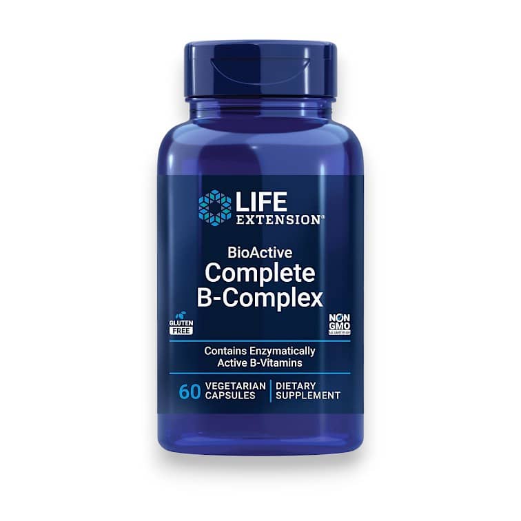 Life Extension, BioActive Complete B-Complex, 60 Vegetarian Capsules 1