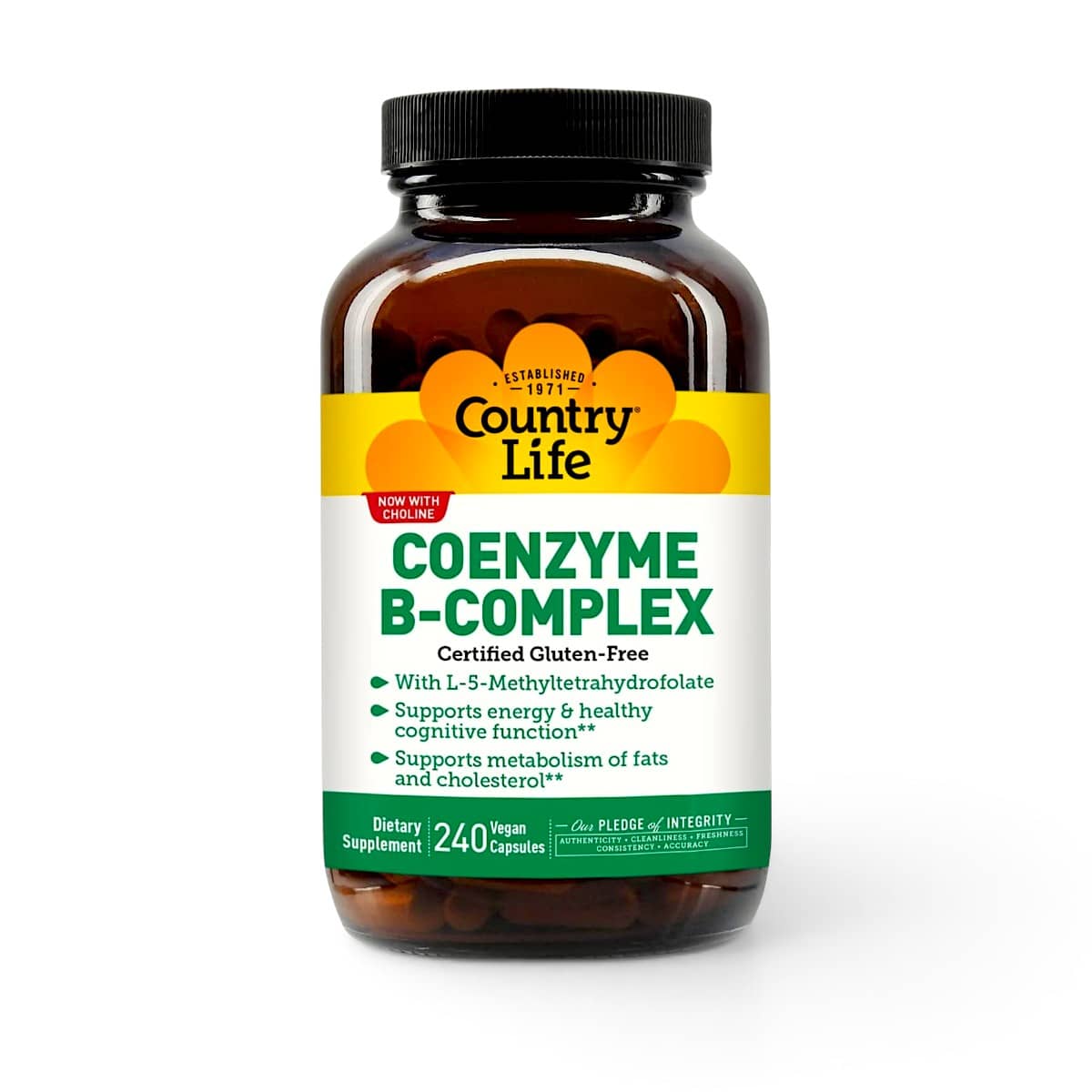 Country Life, Coenzyme B-Complex, 240 Vegan Capsules 1