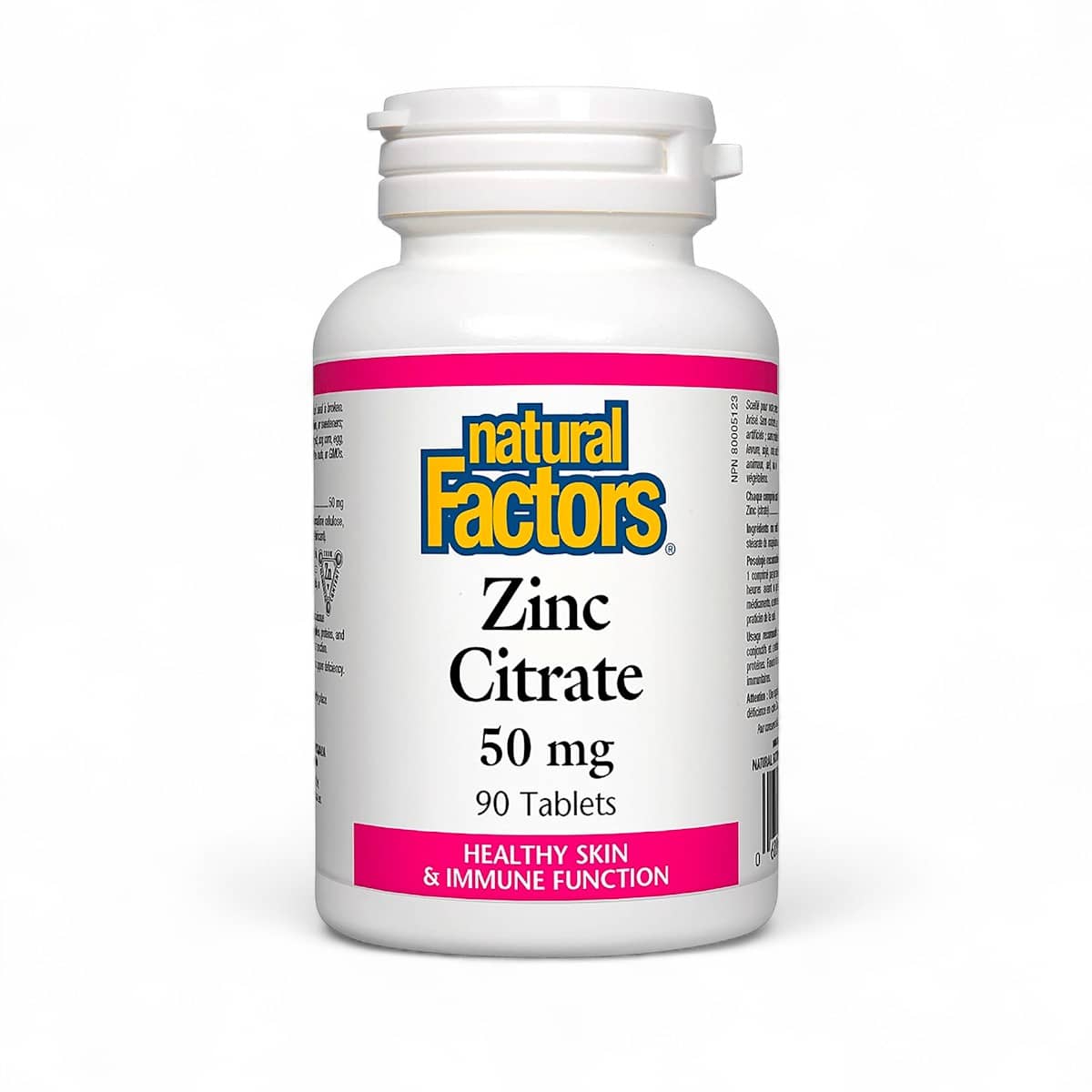 Natural Factors, Zinc Citrate, 50 mg, 90 Tablets 1