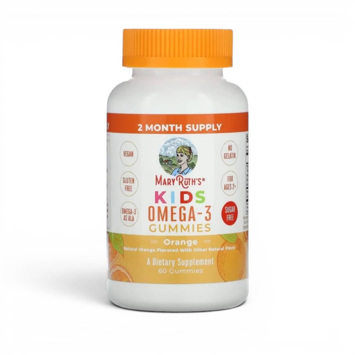 MaryRuth's, Kids Omega-3 Gummies, Ages 4+, Orange, 60 Gummies 1