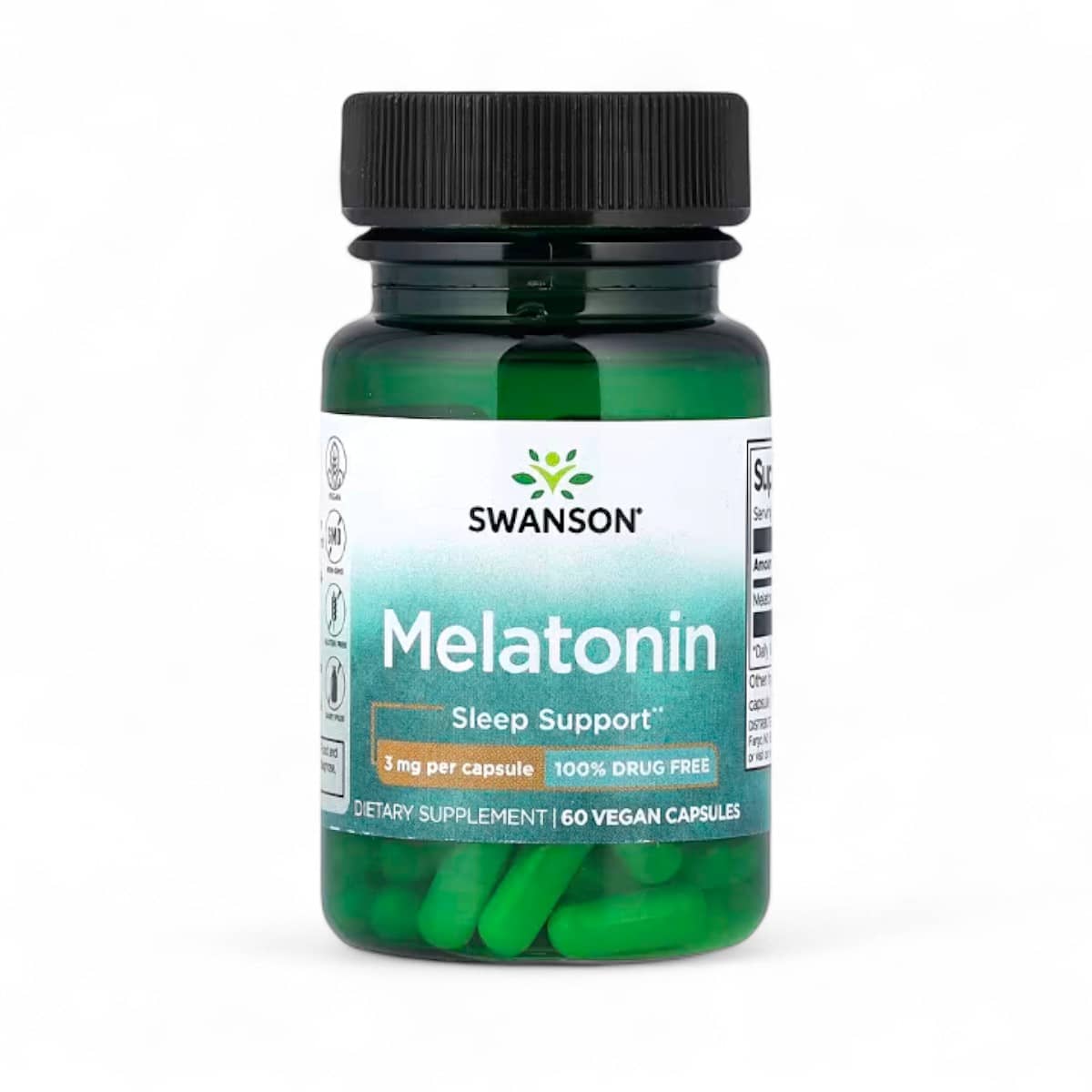 Swanson, Melatonin, 3 mg, 60 Capsules 1