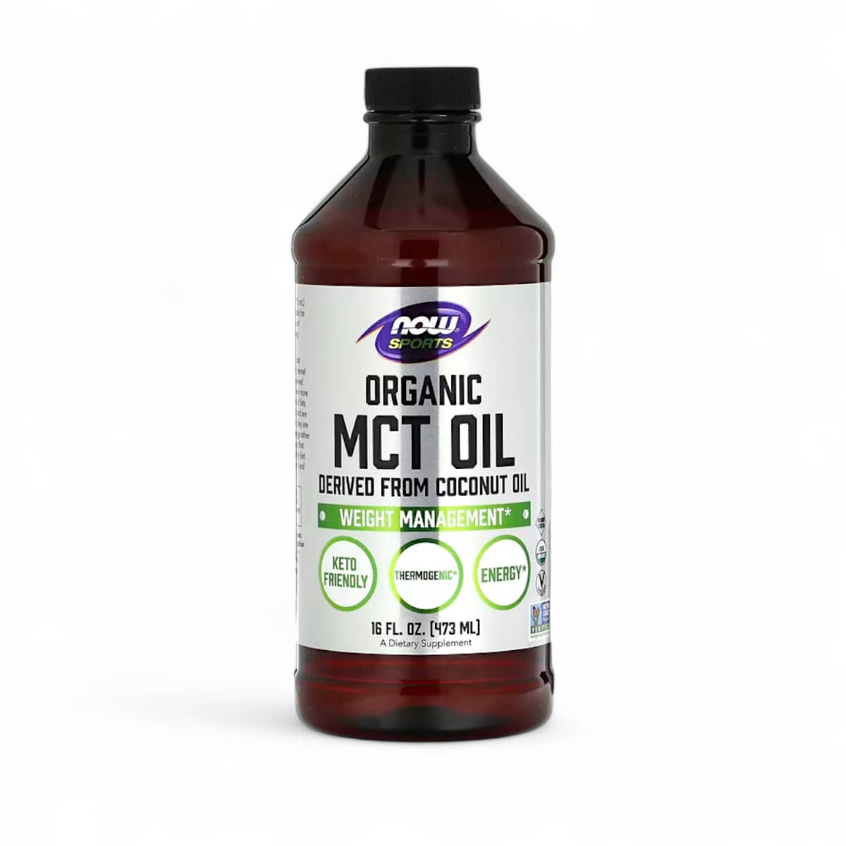 NOW Foods, Sports, Organic MCT Oil, 14 g, 16 fl oz (473 ml) 1