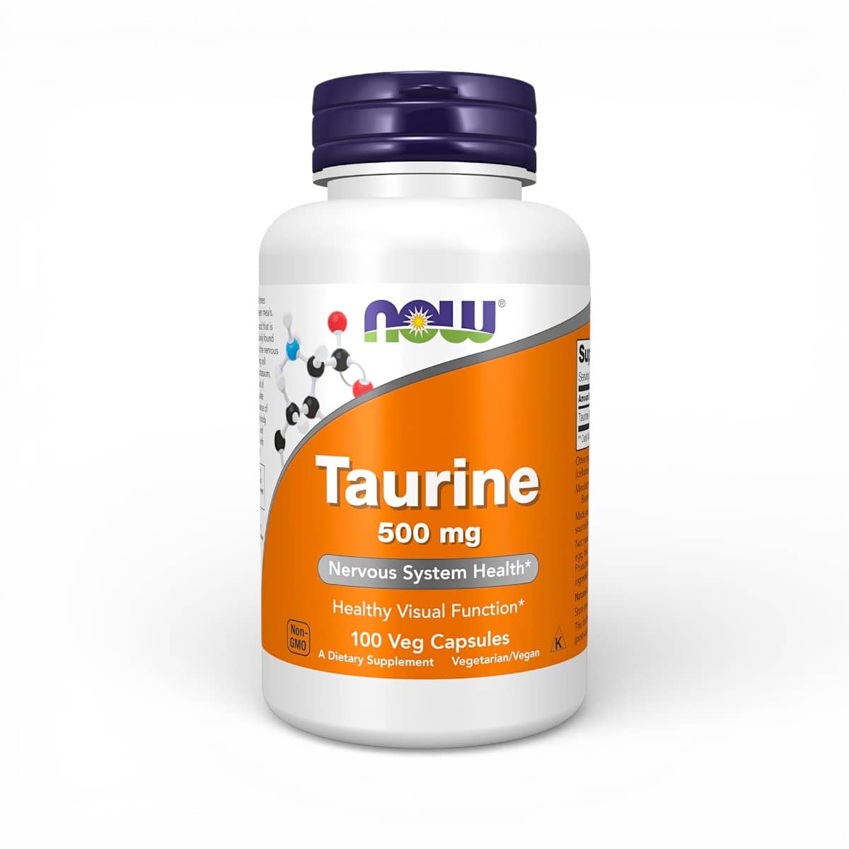 NOW Foods, Taurine, 500 mg, 100 Veg Capsules 1
