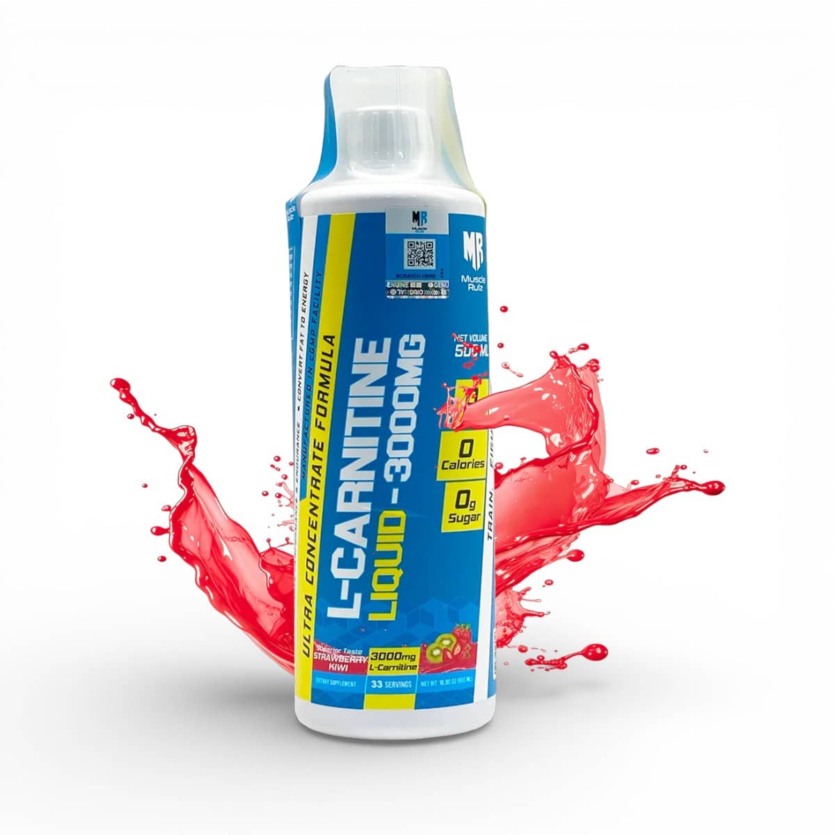 Muscle Rulz, L Carnitine 3000, Strawberry Kiwi, 500 ml 1