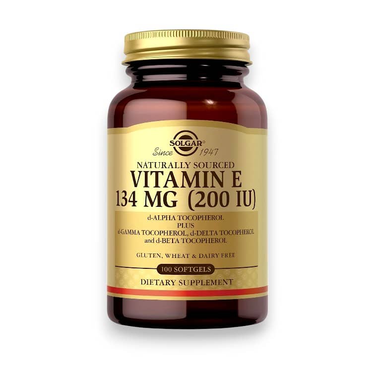 Solgar, Natural Source Vitamin E, 134 mg (200 IU), 100 Softgels 1