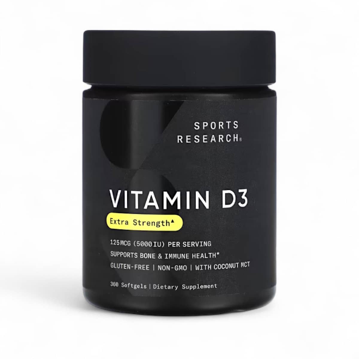 Sports Research, Vitamin D3, 125 mcg (5,000 IU), 360 Softgels 1
