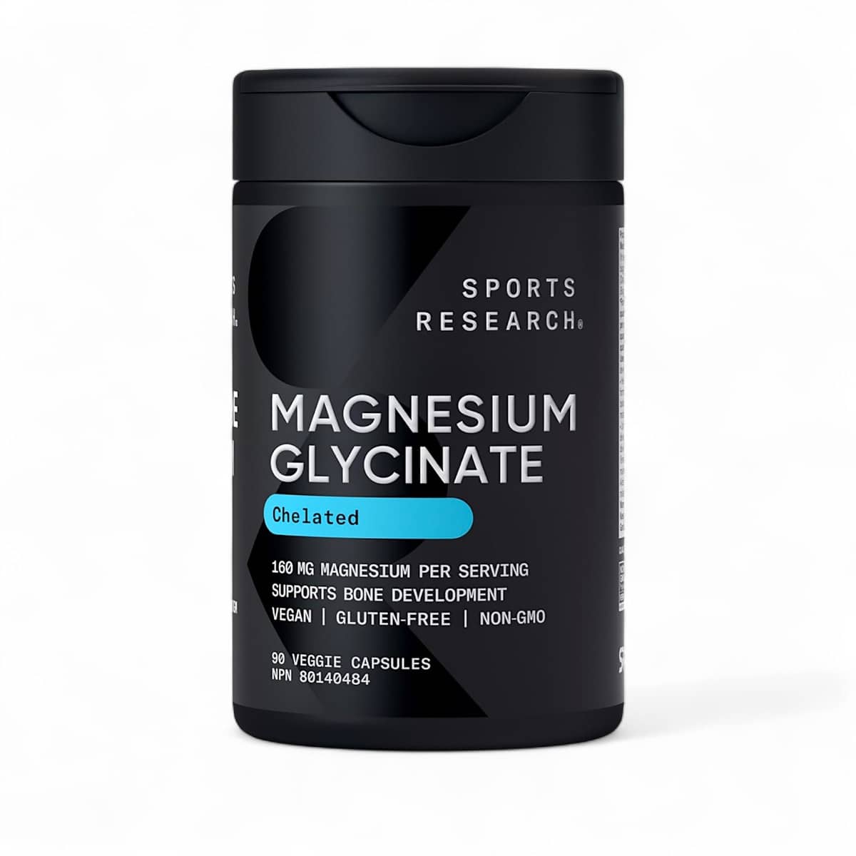 Sports Research, Magnesium Glycinate, 90 Veggie Capsules (80 mg per Capsule) 1