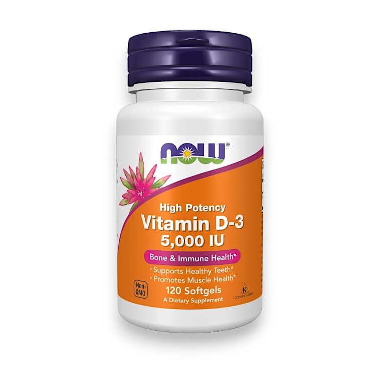 NOW Foods, Vitamin D-3, High Potency, 5,000 IU, 120 Softgels 1