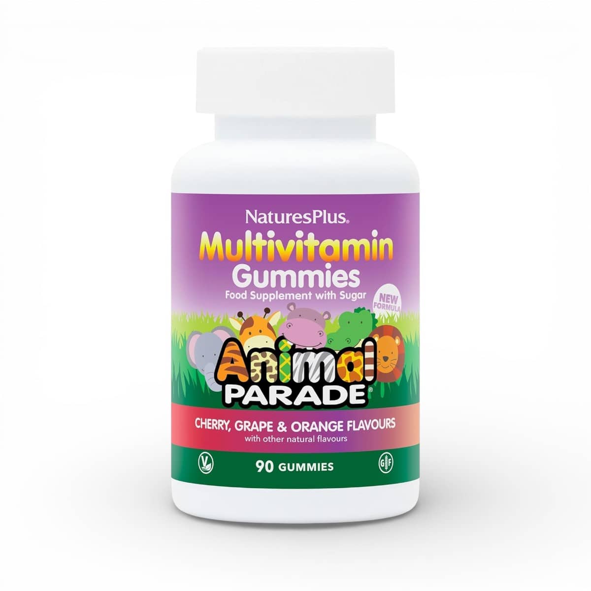 NaturesPlus, Animal Parade Multivitamin Gummies, Mixed Flavors, 90 Gummies 1