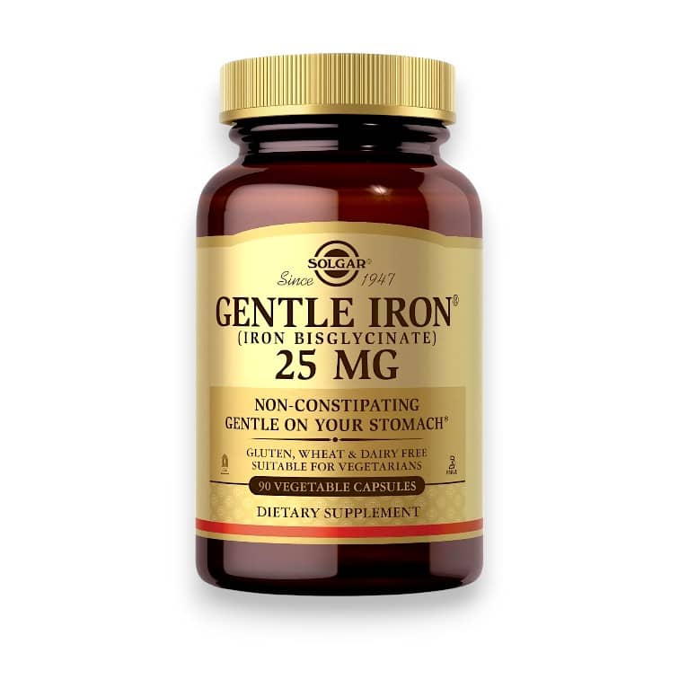 Solgar, Gentle Iron®, 25 mg, 90 Vegetable Capsules 1