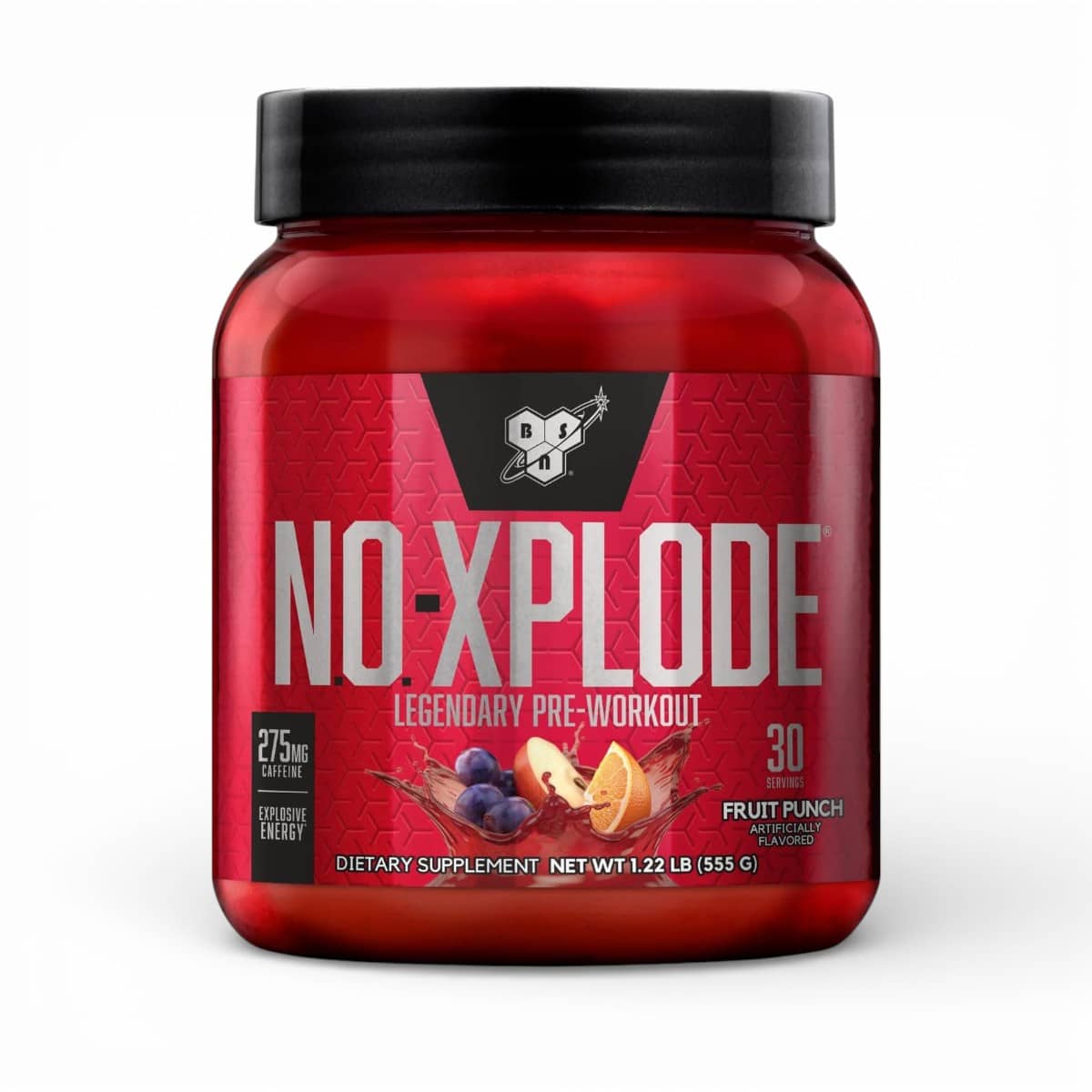 BSN, N.O.-Xplode®, Legendary Pre-Workout, Fruit Punch, 1.22 lbs (555 g) 1
