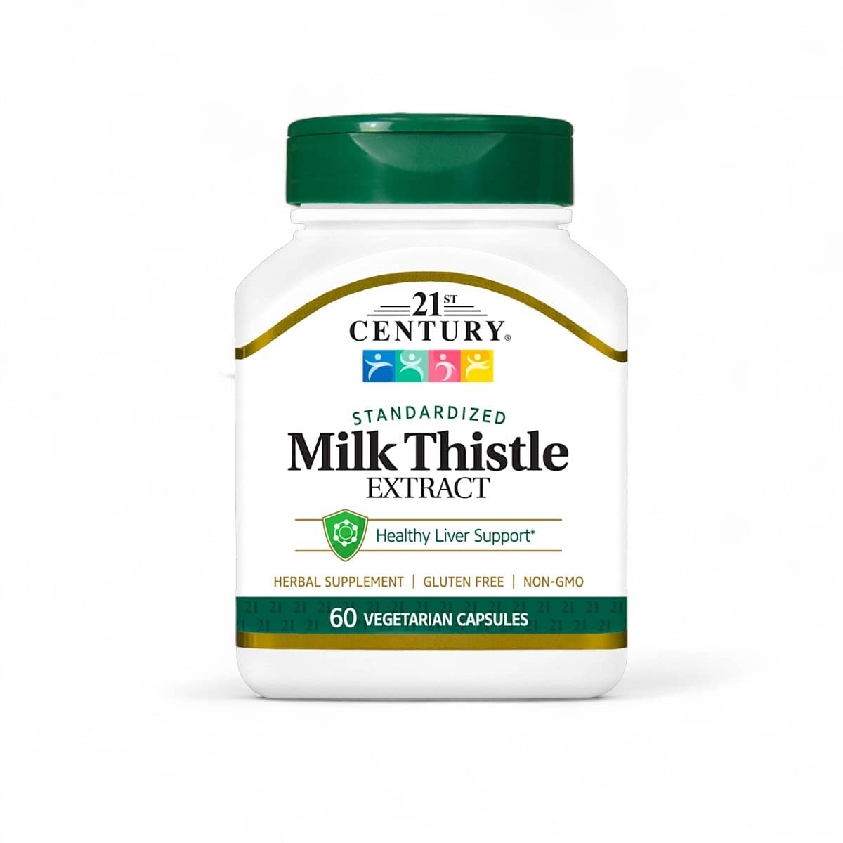 21st Century, Standardized Milk Thistle Extract, 60 Vegetarian Capsules 1