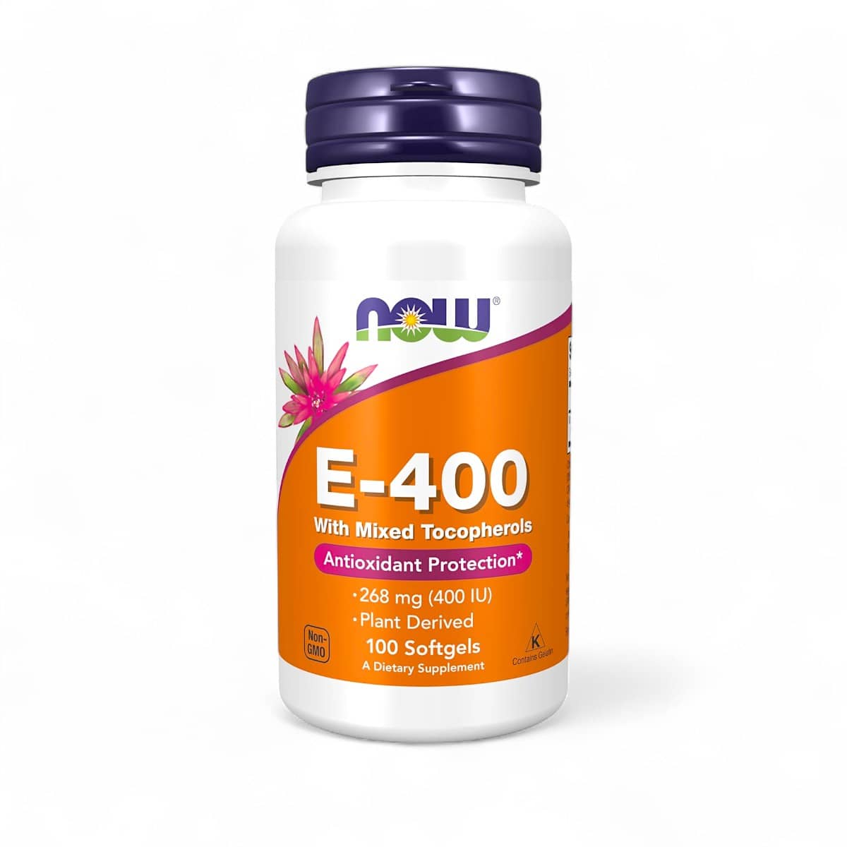 NOW Foods, E-400 with Mixed Tocopherols, 268 mg (400 IU), 100 Softgels 1