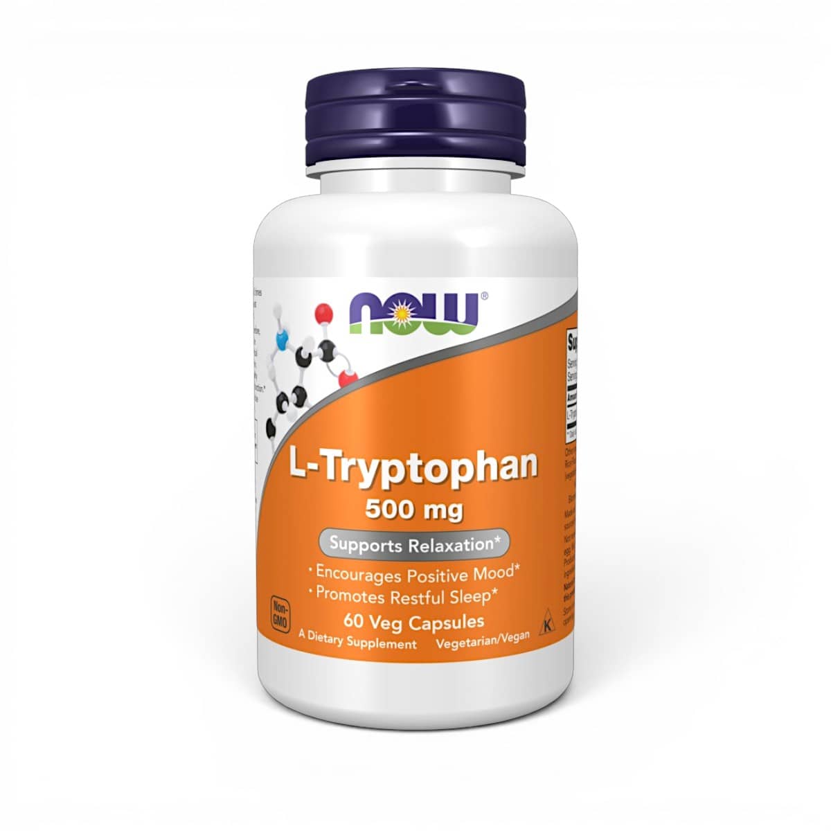 NOW Foods, L-Tryptophan, 500 mg, 60 Veg Capsules 1