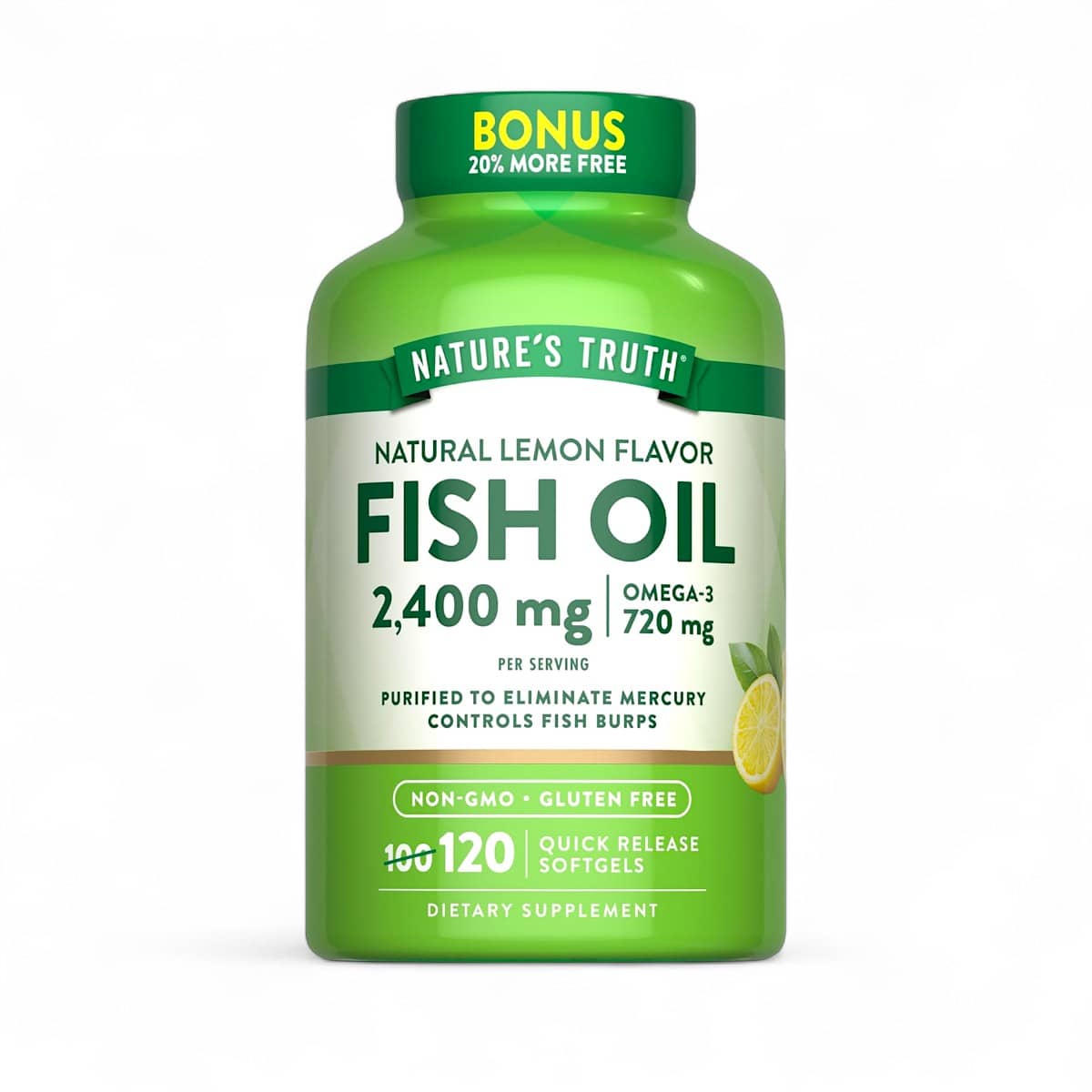 Nature's Truth, Fish Oil 2,400 mg, 120 Softgels 1
